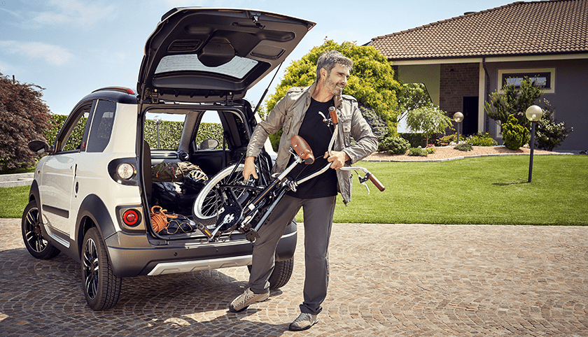 Voiture sans permis grand coffre Microcar